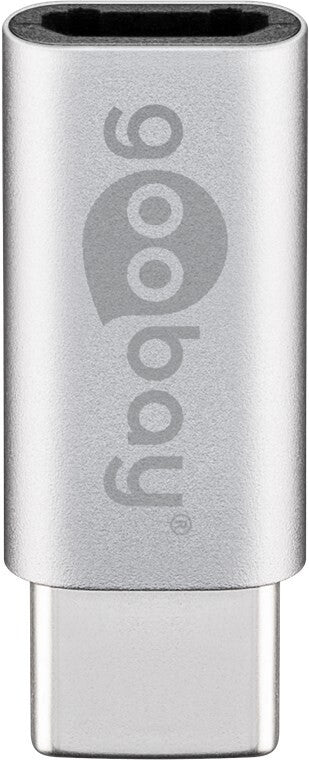 Goobay 56636 kabel kønsskifter USB-C USB 2.0 Micro-B Sølv