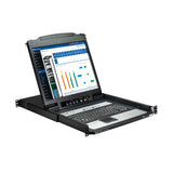 Eaton B020-U16-19-K KVM Switch Stativ-montering Sort