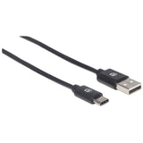Manhattan 354929 USB-kabel USB 2.0 2 m USB A USB C 0,48 Gbit/sek. Sort