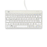 R-Go Tools Ergonomisk tastatur R-Go Compact Break, kompakt tastatur med pauseprogram, QWERTZ (DE), kablet, hvid