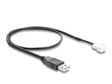 DeLOCK 91227 el-ledning Sort 0,5 m USB A Molex (3-pin)