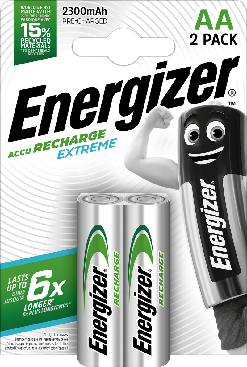 Energizer Accu Recharge Extreme 2300 AA BP2 Genopladeligt batteri Nikkel-Metalhydrid (NiMH)