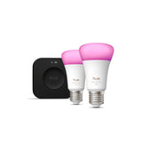 Philips Hue White and Color ambiance Startsæt: 2 x E27 pærer + Bridge Pro