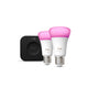 Philips Hue White and Color ambiance Startsæt: 2 x E27 pærer + Bridge Pro