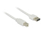 DeLOCK 85154 USB-kabel USB 2.0 3 m USB A USB B Hvid