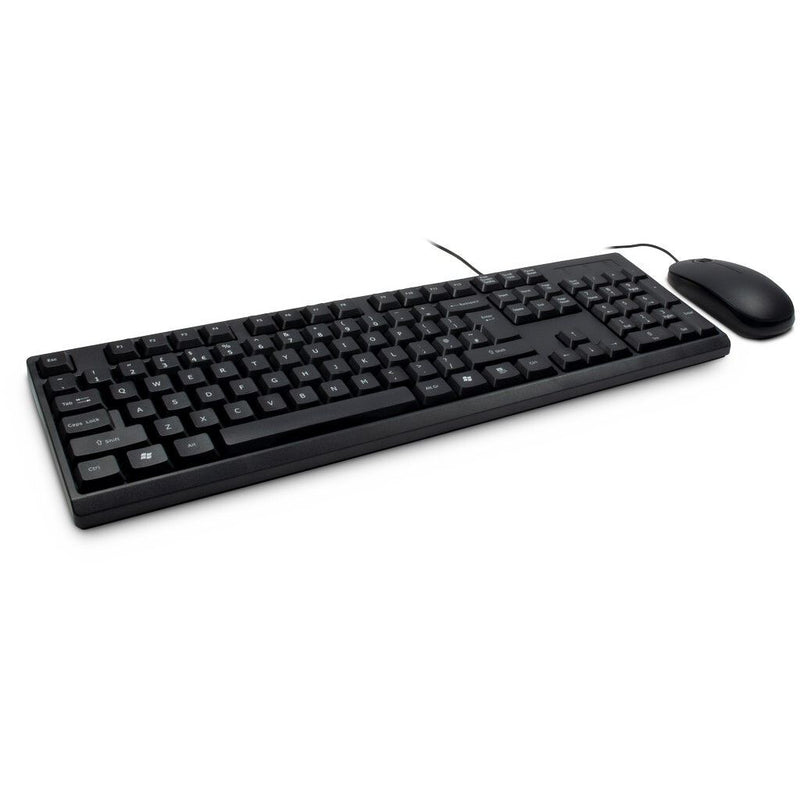 Inter-Tech NK-1000EC tastatur Mus inkluderet Kontor USB QWERTY Engelsk Sort