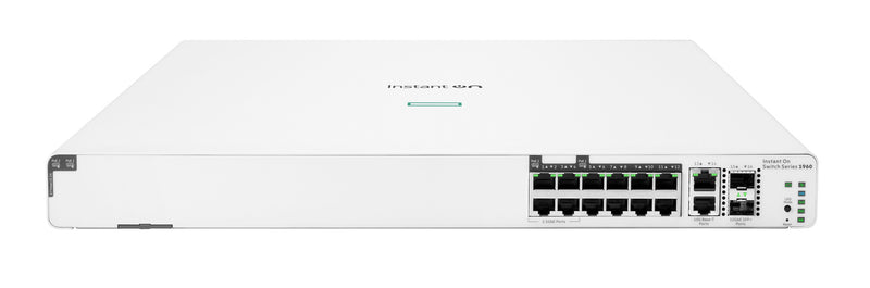 HPE Networking Instant On Switch 8p Gigabit CL4 4p SR2.5G CL6 PoE 2p 10GBT 2p SFP+ 480W 1960 Administreret L2+ Gigabit Ethernet (10/100/1000) Strøm over Ethernet (PoE) 1U