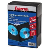 Hama DVD Slim Double-Box 10, Black 2 diske Sort