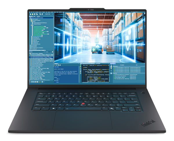 Lenovo ThinkPad P1 Gen 8 Intel Core Ultra 9 285H Mobil workstation 40,6 cm (16") Berøringsskærm 3.2K 64 GB LPDDR5x-SDRAM 1 TB SSD NVIDIA RTX PRO 2000 Blackwell Wi-Fi 7 (802.11be) Windows 11 Pro Tysk Sort