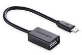 Ugreen 10396 USB-kabel USB 2.0 0,12 m USB A Micro-USB B 0,48 Gbit/sek. Sort