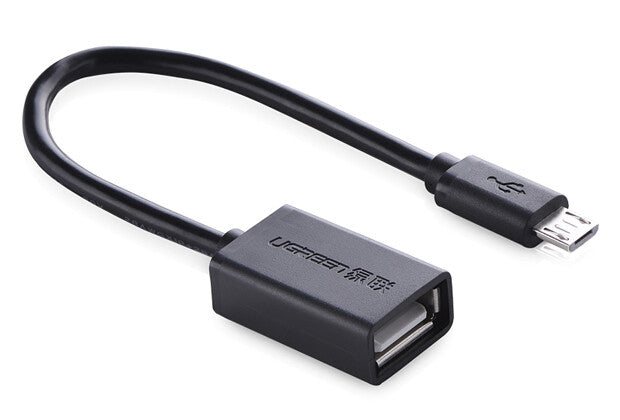 Ugreen 10396 USB-kabel USB 2.0 0,12 m USB A Micro-USB B 0,48 Gbit/sek. Sort