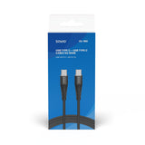 Savio CL-160 USB-kabel USB 2.0 2 m USB C 0,48 Gbit/sek. Sort