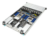 ASUS RS700A-E13-RS12U LGA 6096P Stativ (1U) Sort, Sølv