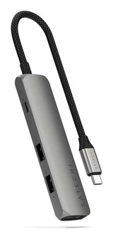 Satechi ST-P4SM interface hub USB Type-C 10000 Mbit/s Grå