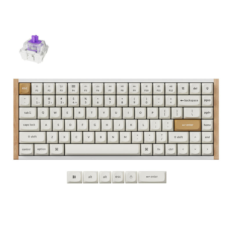 Keychron K2 HE tastatur Spil USB + RF Wireless + Bluetooth Hvid