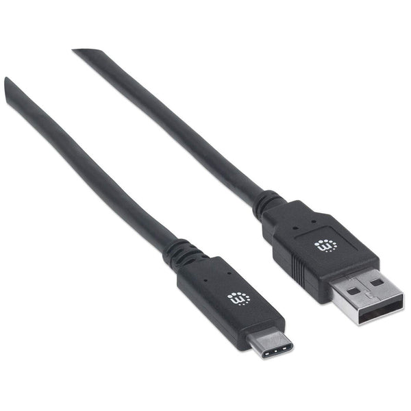 Manhattan 354974 USB-kabel USB 3.2 Gen 1 (3.1 Gen 1) 2 m USB C USB A 5 Gbit/sek. Sort