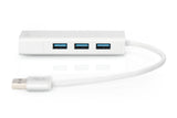 Digitus DA-70250-1 dockingstation USB 3.2 Gen 1 (3.1 Gen 1) Type-A Sølv, Hvid