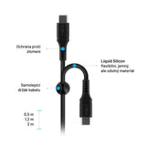 FIXED FIXDLS-CC12-BK USB-kabel USB 2.0 1,2 m USB C 4,8 Gbit/sek. Sort