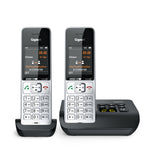Gigaset COMFORT 500A duo Analog/DECT-telefon Nummervisning Sort, Sølv