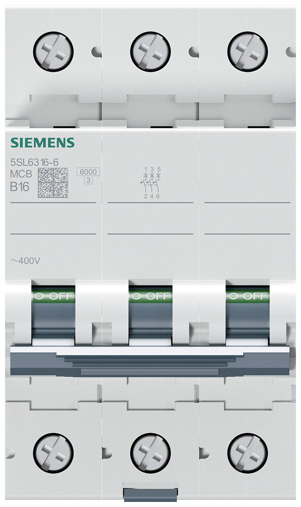 Siemens 5SL6316-6 kredsløbsafbryder Miniature strømafbryder Type B 3