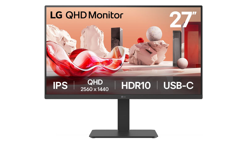 LG 27BA65QB-B.AEU computerskærm 68,6 cm (27") 2560 x 1440 pixel Wide Quad HD LED Sort