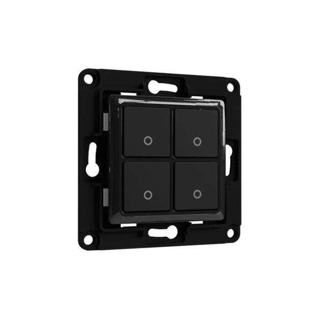 Shelly Switch 4 lyskontakt Plast Sort