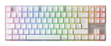 CHERRY MX 8.2 Pro TMR Wireless tastatur Spil USB + RF Wireless + Bluetooth QWERTZ Tysk Sølv, Hvid