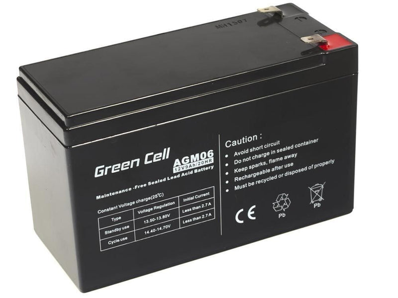 Green Cell AGM06 UPS batteri Blybatterier (VRLA) 12 V 9 At
