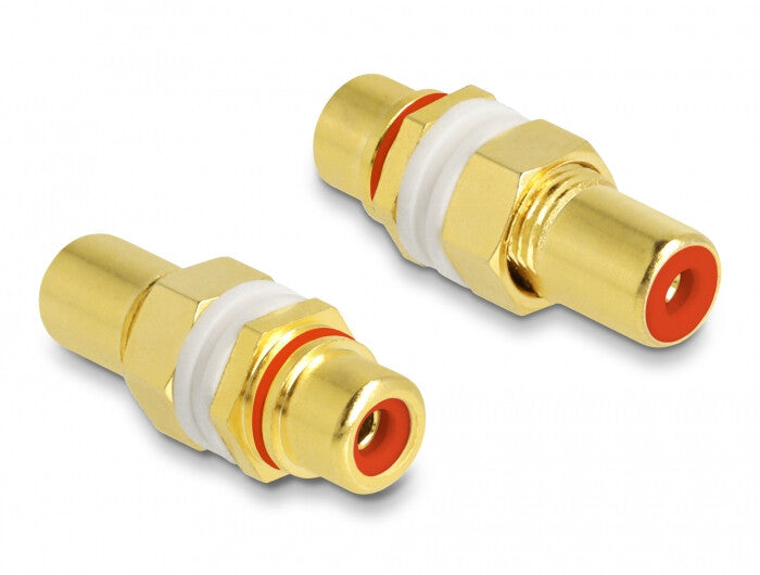 DeLOCK 64142 kabelsamler 2 x RCA Guld, Rød