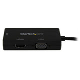 StarTech.com MDP2VGDVHD videokabel adapter 0,15 m Mini DisplayPort DVI-D + VGA (D-Sub) + HDMI Sort