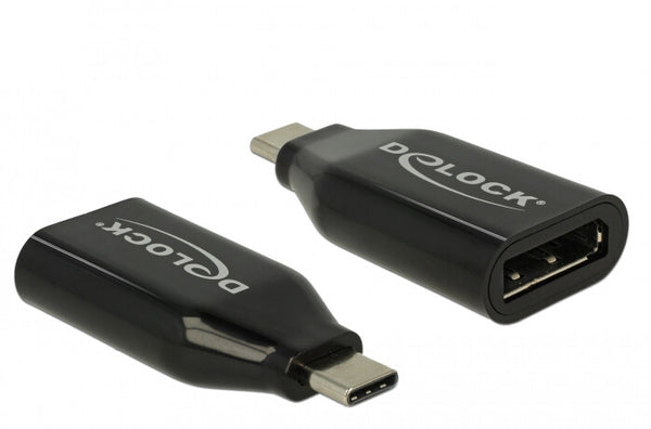 DeLOCK 64151 kabel kønsskifter DisplayPort USB Type-C Sort