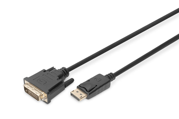 Digitus DB-340301-030-S videokabel adapter 3 m DisplayPort DVI-D Sort