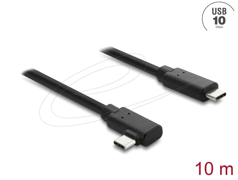 DeLOCK 87242 USB-kabel USB 2.0 10 m USB C 10 Gbit/sek. Sort