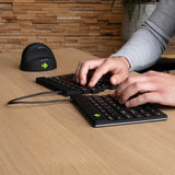 R-Go Tools Ergonomisk tastatur R-Go Split Break med pause-software, delt tastatur, QWERTZ (DE), Bluetooth, sort