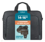 Mobilis 003089 taske og etui til laptop 40,6 cm (16") Toploader taske Sort