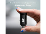 Green Cell GC CADM-GC-36AA - USB-Ladegeraet 36 W 2x USB-A schwarz Lommelygte, GPS, Hovedtelefoner, Mobiltelefon, Navigator, Andet, Bærbar højttaler, Strømbank, Smartphone, SmartWatch, Tablet, Telefon, Universel Sort Cigartænder Hurtig opladning Automatisk