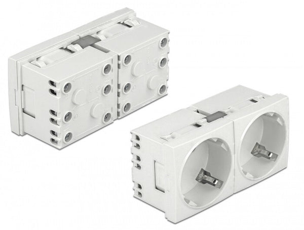 DeLOCK Easy 45 stikkontakt CEE 7/3 Hvid