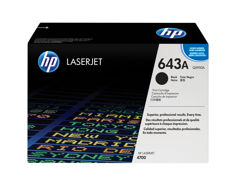 HP Original 643A LaserJet-tonerpatron, sort