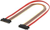 Goobay 93945 SATA-kabel 0,3 m SATA 7-pin + 15-pin Sort, Orange, Rød, Gul