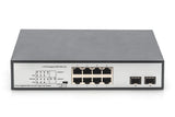 Digitus DN-95140 netværksswitch Ikke administreret Gigabit Ethernet (10/100/1000) Strøm over Ethernet (PoE) Sort, Sølv