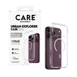 PanzerGlass CARE™ by ® Urban Explorer Case Transparent m. Hvid Magsafe iPhone 18 Pro Max | 17 Pro Max