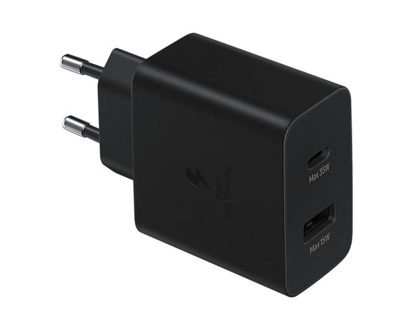 Samsung EP-TA220NBEGEU oplader til mobil enhed Hovedtelefoner, Headset, Laptop, Smartphone, SmartWatch, Tablet Sort Vekselstrøm Indendørs