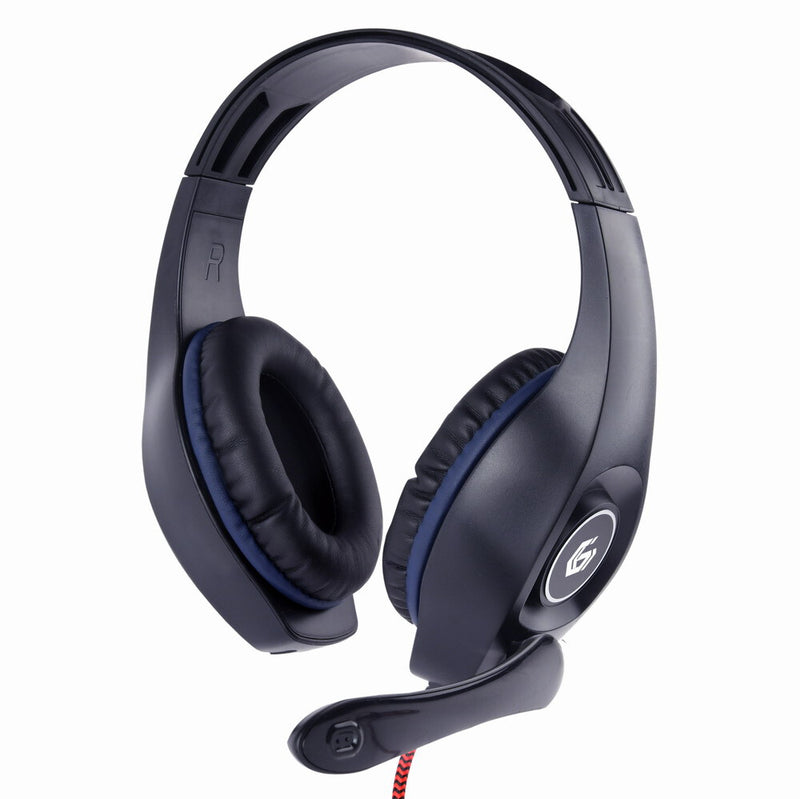 Gembird GHS-05-B hovedtelefoner/headset Ledningsført Spil Sort, Blå