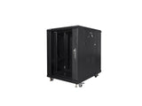 Lanberg FF01-6815-12B stativ 15U Fritstående reol Sort