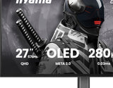iiyama G-MASTER GOB2701QSC-B1 computerskærm 68,6 cm (27") 2560 x 1440 pixel 2K Ultra HD OLED Sort