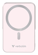 Verbatim Charge 'n' Go Magnetic Wireless Lithium polymer (LiPo) 10000 mAh Trådløs opladning Lyserød