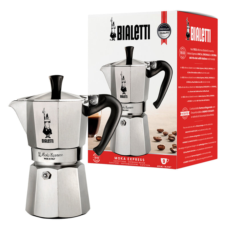 Bialetti Moka Express Moka gryde 0,55 L Sort, Sølv