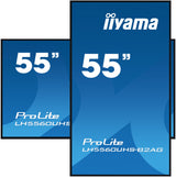iiyama LH5560UHS-B2AG skilte display Digital A-tavle 138,7 cm (54.6") LED Wi-Fi 500 cd/m² 4K Ultra HD Sort Indbygget processer Android 11 24/7
