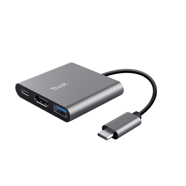 Trust Dalyx USB 3.2 Gen 1 (3.1 Gen 1) Type-C Aluminium, Sort