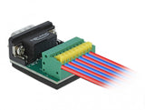 DeLOCK 66322 kabelsamler 1 x serial Sub-D 9, 1 x 9 pin Sort, Grøn, Sølv, Gul